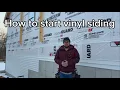 How to start vinyl siding on a wall with drops