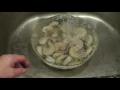 Thawing frozen shrimp