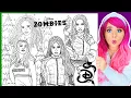 Coloring Disney Descendants Zombies Coloring Pages Descendants Mal Evie Zombies Addison Willa