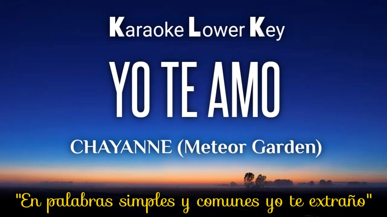 Chayanne~Yo Te Amo Karaoke Lower Key Meteor Garden Chayanne~Yo Te Amo Karaoke Lower Key Meteor Garden