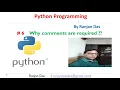 Python Comment Python Tutorial Python Tutorial For Beginners Ranjan Das Ranjan Sir