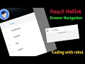 Drawer Navigation in React native React native Tutorial