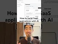How to build SaaS applications with AI no coding
