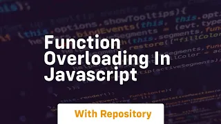function overloading in javascript