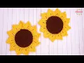 Crochet Sunflowers Beautiful Summer Coasters Appliques More Very Easy Tutorial