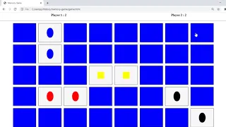 Memory Game Demo Using jQuery JavaScript