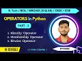 P-2 Operators in Python Identity Operator Membership Operator Bitwise Operator in Bengali