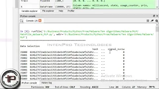 Malware Blitz Detection Method by Machine Learning Using MLP Classifier In PYTHON - Data Mining