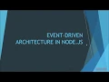 Event-Driven Architecture in Node js - Lecture 08 Hindi and English