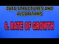 Rate of Growth Data Structures Algorithms Full Course Detail Analysis