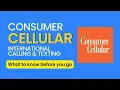 Consumer Cellular International Calling Watch Before You Go