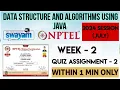 Data Structure and algorithms using Java - NPTEL 2024 July WEEK 2 QUIZ ASSIGNMENT SOLUTION