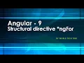 Angular ngFor directive Angular tutorial - NgFor directive ngFor with index example in angular