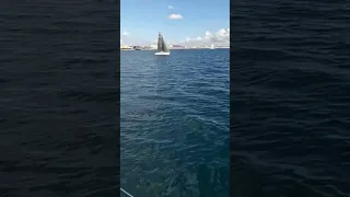 ‘Beautiful flat water, light wind conditions’ #sailing #sailingtrips #yachtie #yachtlife #yachts