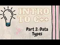 Date Types and Declarations Introduction to Programming With C Part 2