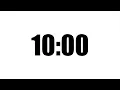 10 Minute Timer - Minimal No Sound White Background