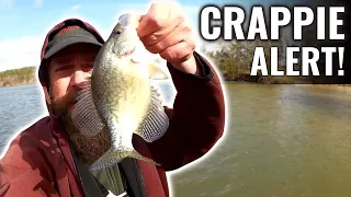 cold water bluegill and crappie fishing from the bank