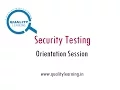 Security Testing Orientation Session