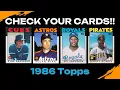 35 Most Valuable 1986 Topps Baseball Cards - Rookies and more