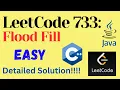 LeetCode 733 Flood Fill EASY C JAVA Detailed Solution