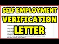 How to Write a Self-Employment Verification Letter Freelancers Business Owners