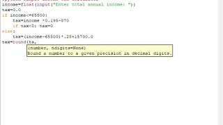 python simple income tax calculator