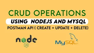 Nodejs and MySQL - Crud Add Edit Delete Operation POST GET DELETE Method using Postman API