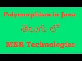 Polymorphism in java with example in telugu
