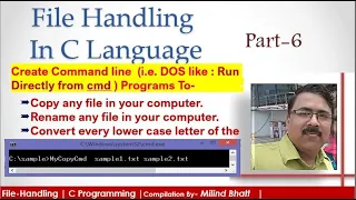 How to use Command Line Arguments in C File Handling-Part-6 C Tutorial like command