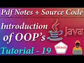 Introduction to OOPs Concepts in JAVA JAVA Tutorial in Hindi Death Code