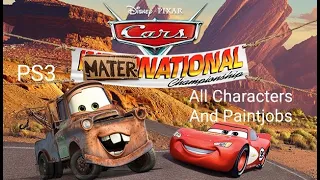 All Characters And Paintjobs In Cars Mater National Championship PS3 