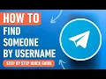 How to Find Someone on Telegram by Username ID Easy Tutorial