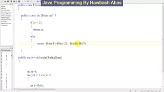 Fibonacci Number by Recursion in java Kurdish Datastructure in java by Hawbash Part 39