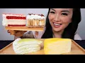 Download Lagu MANGO, COCONUT CREPE + RED VELVET + BANANA BANOFFEE CAKE) ASMR EATING SOUNDS | NO TALKING | SAS-ASMR