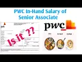 PWC Salary Slip of Senior Associate In - Hand Salary of Senior Associate Designation
