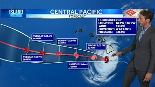 Hurricane Hone causes flood warning as heavy rain continues