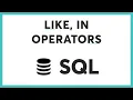 SQL Tutorial for Beginners 8 SQL LIKE IN Operators SQL In Telugu SQL Full Course in Telugu MySQL