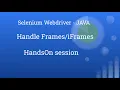 Selenium WebDriver 4 Java Handle Web elements within the iFrames Tutorial