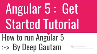 Angular 5 Get Started Tutorial