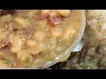 Delicious creamy great northern beans smoked meat