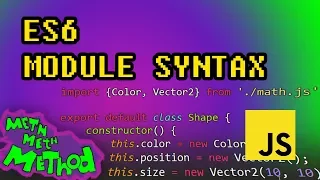 Native JavaScript Browser Modules ES6 Module Syntax
