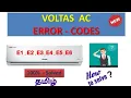 How to Solve Voltas Split Ac Error Codes E1 E2 E3 E4 E5 E6 Solve in simple Steps