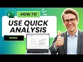 How To Use Quick Analysis Tool In Excel Tested