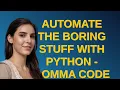Codereview Automate the boring stuff with python - Comma Code