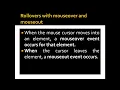 KTU IT302 JavaScript Event Handling load mouse move event Object