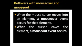 KTU IT302 JavaScript Event Handling load mouse move event Object