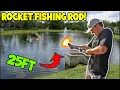 Testing the Rocket Fishing Rod It ACTUALLY WORKS