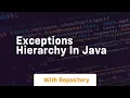 exceptions hierarchy in java