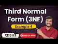 Third Normal Form 3NF Solved Example 4 Normalization RDBMS