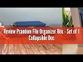 Review Prandom File Organizer Box - Set of 1 Collapsible Decorative Linen Filing Storage Hanging Fil